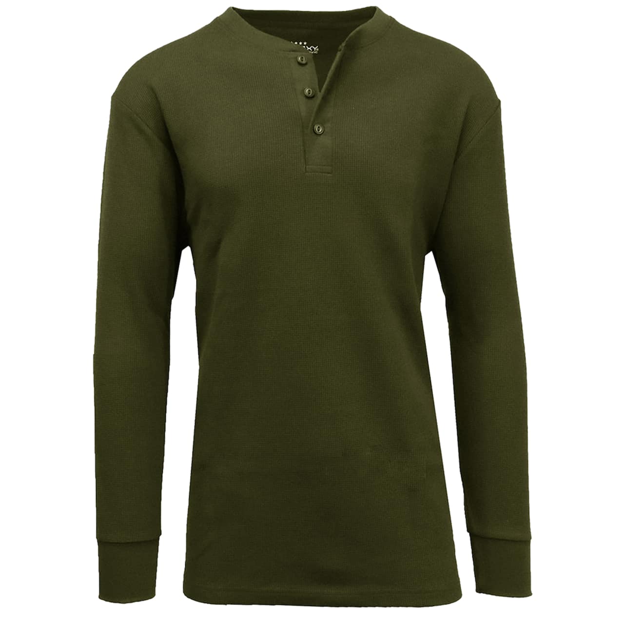 Men's Long Sleeve Waffle-Knit Thermal Henley Shirt